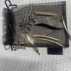 Sparkling Crystal and Pearl Hairpin Collection